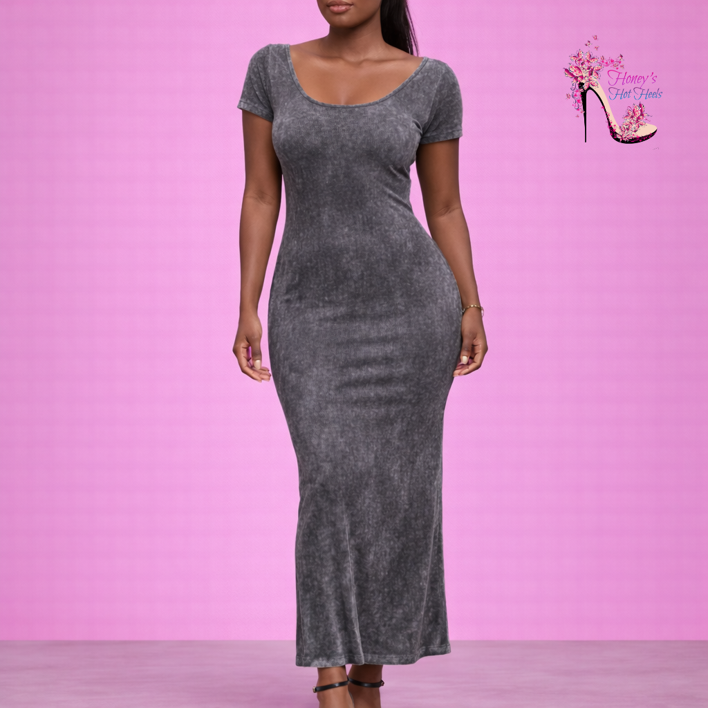 Alexa Ribbed Maxi Dress – Honey's Hot Heels