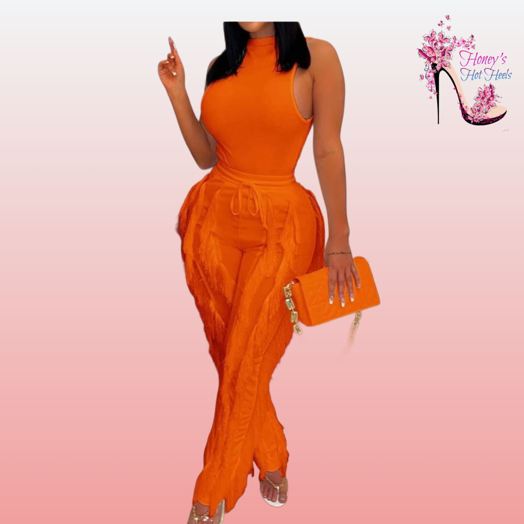 Roni 2 Piece Fringe Set