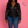 Union Faux Leather Blazer