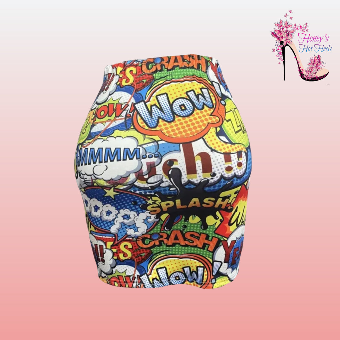 Comicbook Mini Skirt