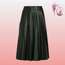 Load image into Gallery viewer, Faux Leather Pleated Skirt
