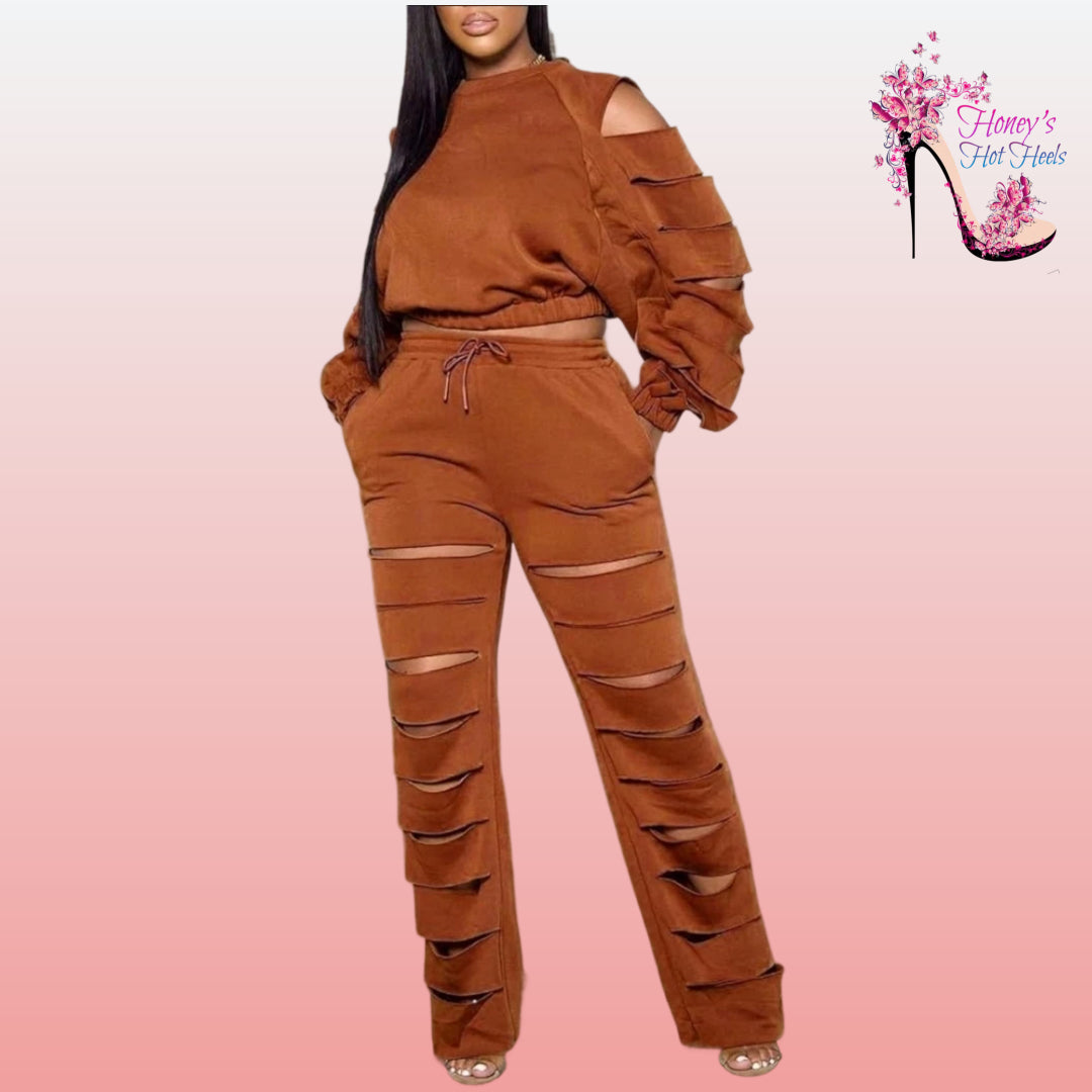 Heather Slit 2 Piece Set