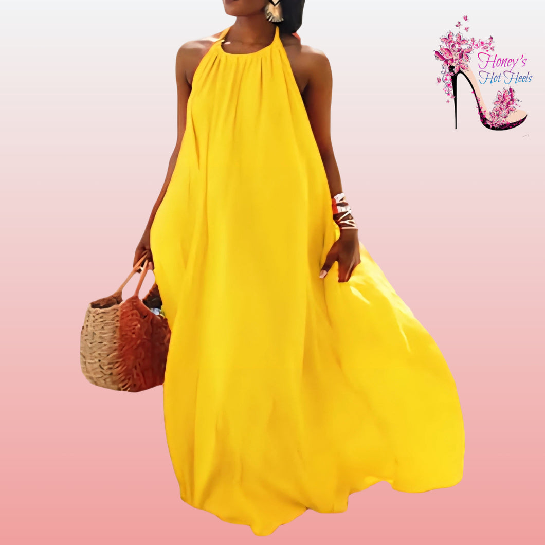 Plus Xina Halter Dress