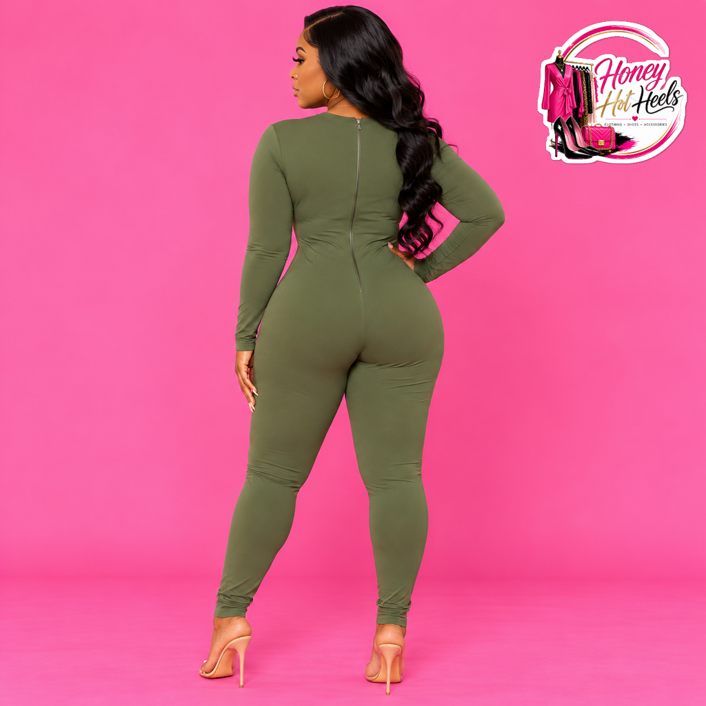 Camden LongSleeved Jumpsuit Green