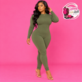 Camden LongSleeved Jumpsuit Green