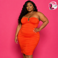 Plus Steve Madden Strapless Dress