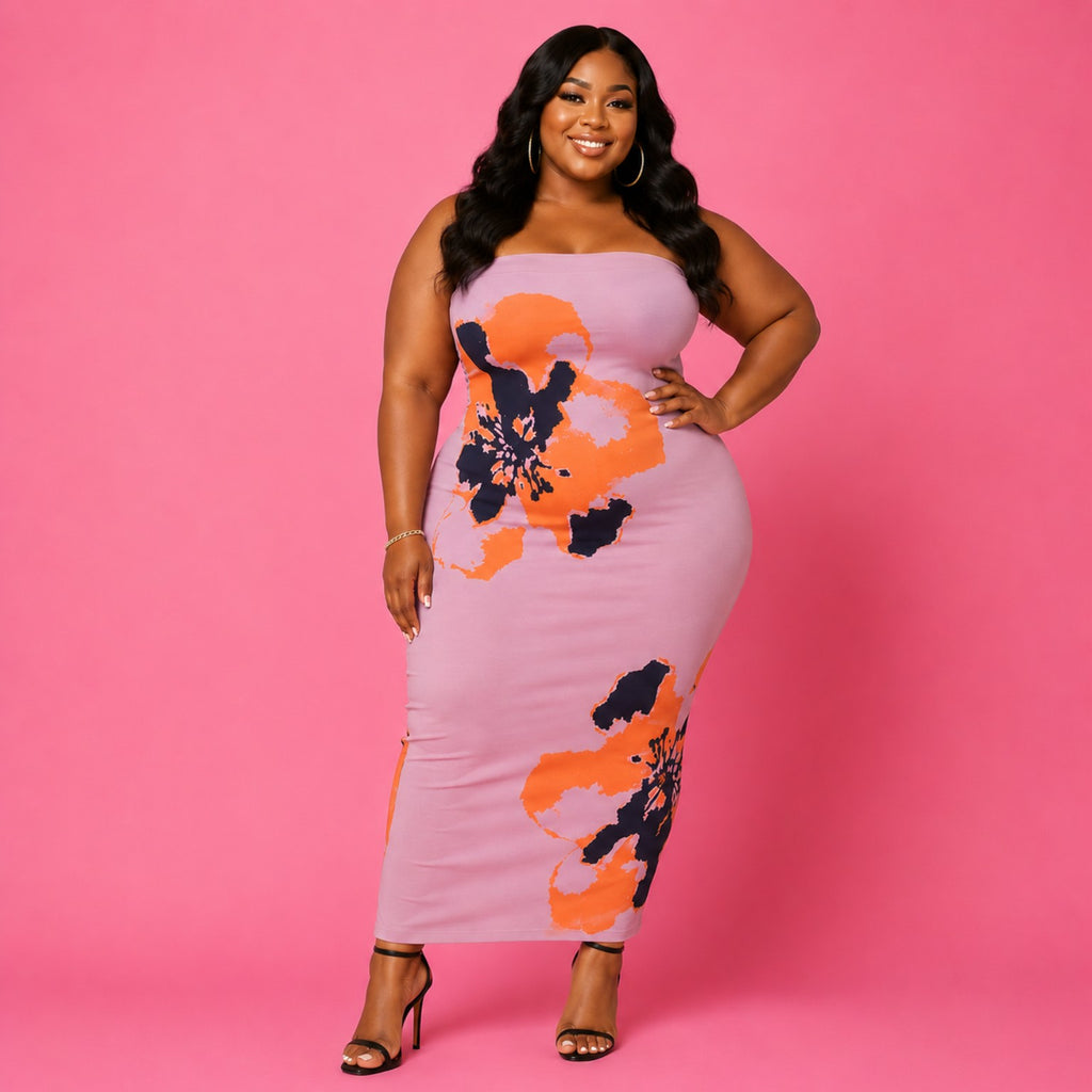 Plus Tricia Knit Strapless Dress