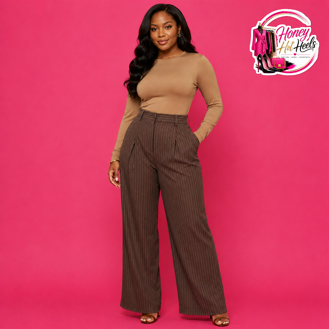 Jael Pinstripe Trousers