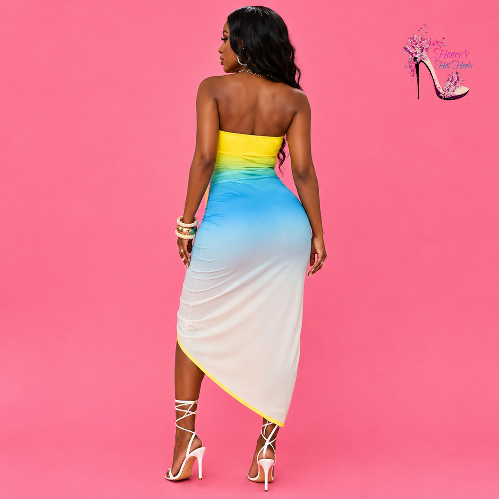 Lynn Strapless Midi Dress