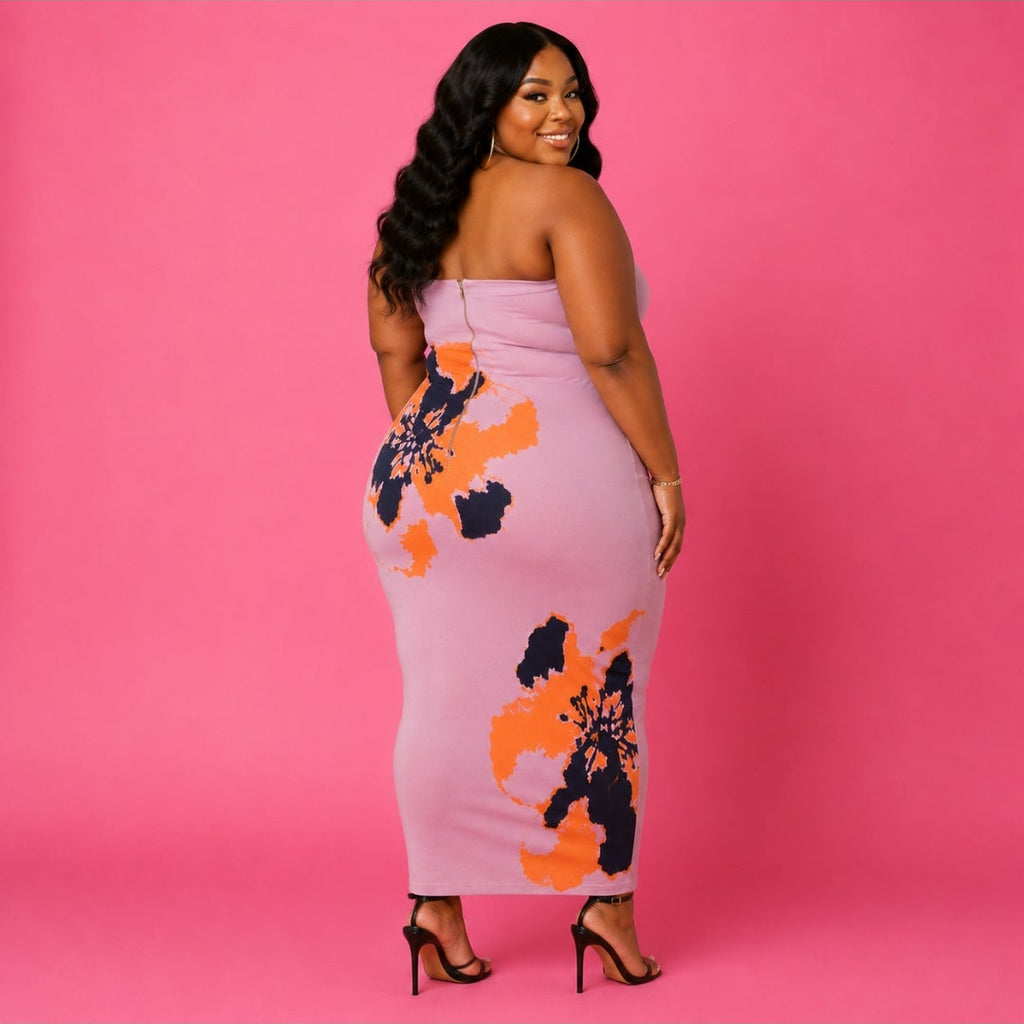 Plus Tricia Knit Strapless Dress