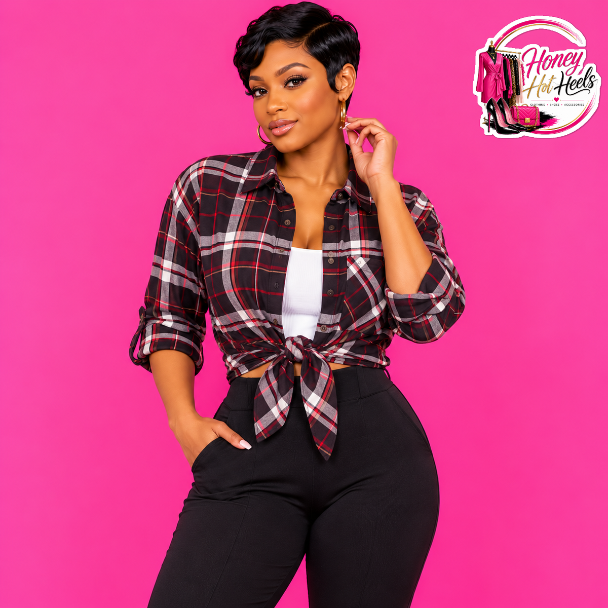 Flannel Plaid Top
