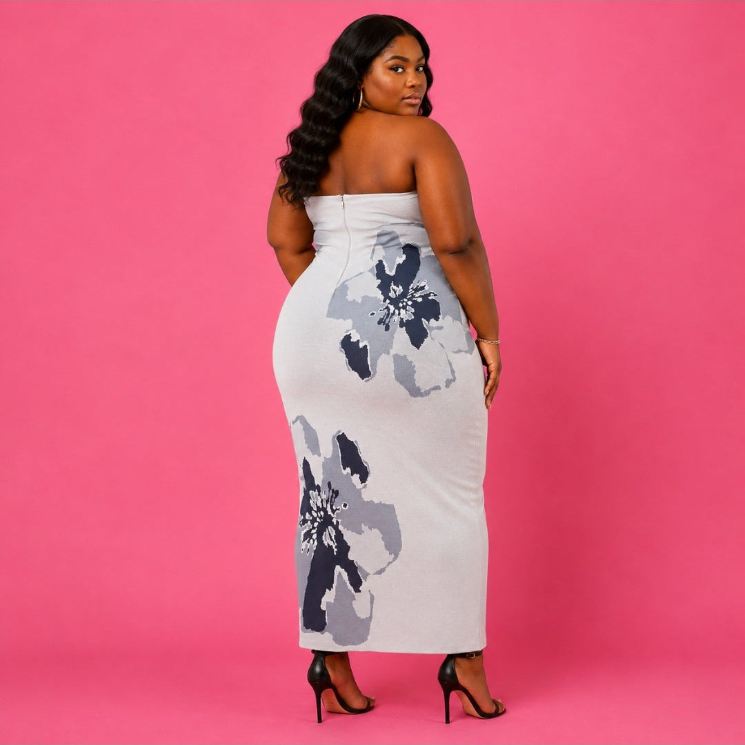 Plus Tricia Knit Strapless Dress