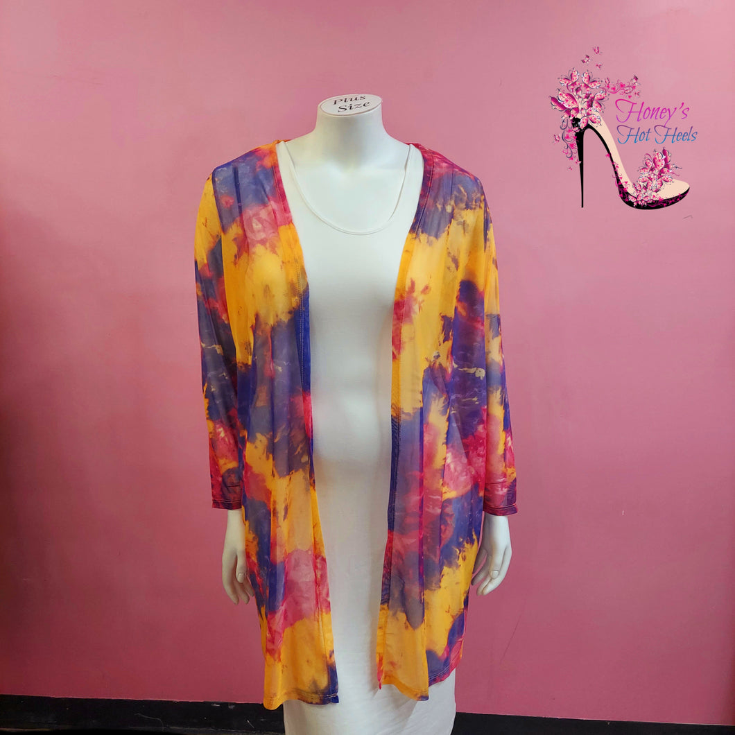 Plus Colorful Sheer Duster