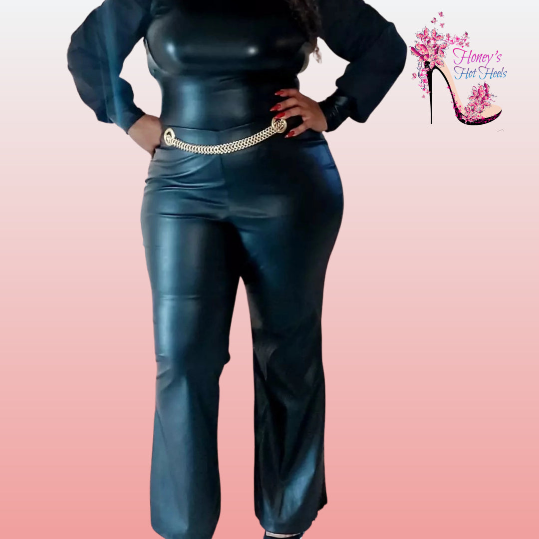 Plus Faux Leather Pants