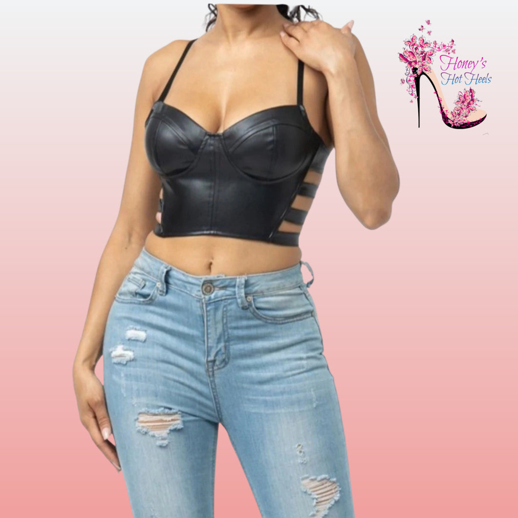 Jemma Faux Leather Bustier